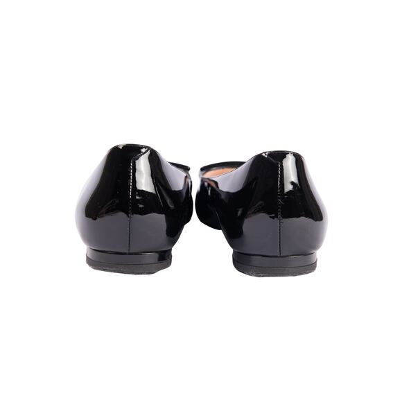 ROGER VIVIER Black Patent Leather Buckle Accent Gommettine Ballet Flats 38 US 8 - Picture 4 of 5